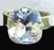 Bague cabochon carr&eacute; Swarovski Crystal