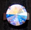 Bague cabochon rivoli Swarovski Crystal ab