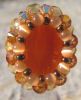 Bague Tinos Oeil-de-chat Orange