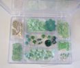 Bo&icirc;te de perles en cristal colori Vert