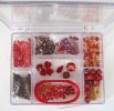Bo&icirc;te de perles Rouge et orang&eacute;