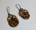 Boucles d'oreilles Steampunk engrenages