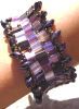 Bracelet Tila frou-frou Magatama Cassis