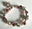 Bracelet Triade Framboisine avec breloque
