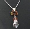 Collier argent pendentif Swarovski Triangle Cuivre