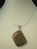 Collier argent pendentif Unakite