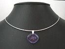 Collier argent pendentif Swarovski grav&eacute;