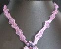 Collier en kit ruban Organza Violet