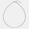 Collier en maille Omega 1mm argent massif
