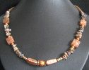 Collier Murano aux carr&eacute;s cuivr&eacute;s