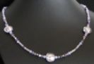 Collier Murano tendre parme