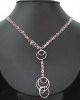 Collier pendentif d'anneaux en argent