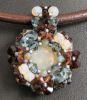 Pendentif Andros Sable et ciel sur cuir