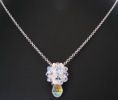 Pendentif boule de cristal Swaroski sur cha&icirc;ne