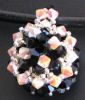 Pendentif grand Mekiro Noir et blanc sur cuir