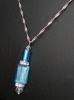 Pendentif  Murano aquamarine sur cha&icirc;ne