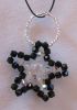 Suspension Etoile Noir Crystal