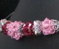 Torques aux boules de perles roses et Bali