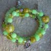 Trio de bracelets Vert opale 