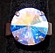 Bague cabochon rivoli Swarovski Crystal ab