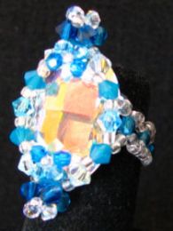 Bague Cythere bleu oc&eacute;an