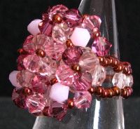 Bague en kit Agate Rose satin