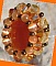 Bague Tinos Oeil-de-chat Orange
