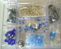 Boîte de perles Bleu Saphir