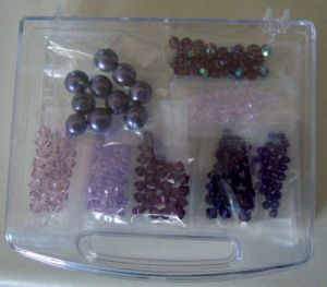 Boîte de perles Camaïeu de Violets Swarovski