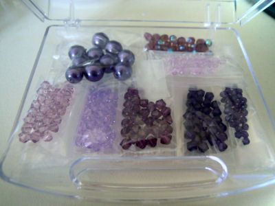Boîte de perles Camaïeu de Violets Swarovski
