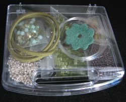 Boîte de perles en cristal Vert