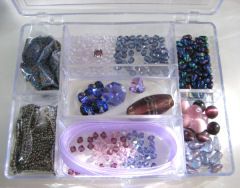 Lot De Perles Anciennes Avec Boîte Vintage - Collection Rétro Française