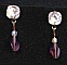 Boucles d'oreilles Cabochons Crystal Amethyst