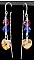 Boucles d'oreilles coeur sapphire violet