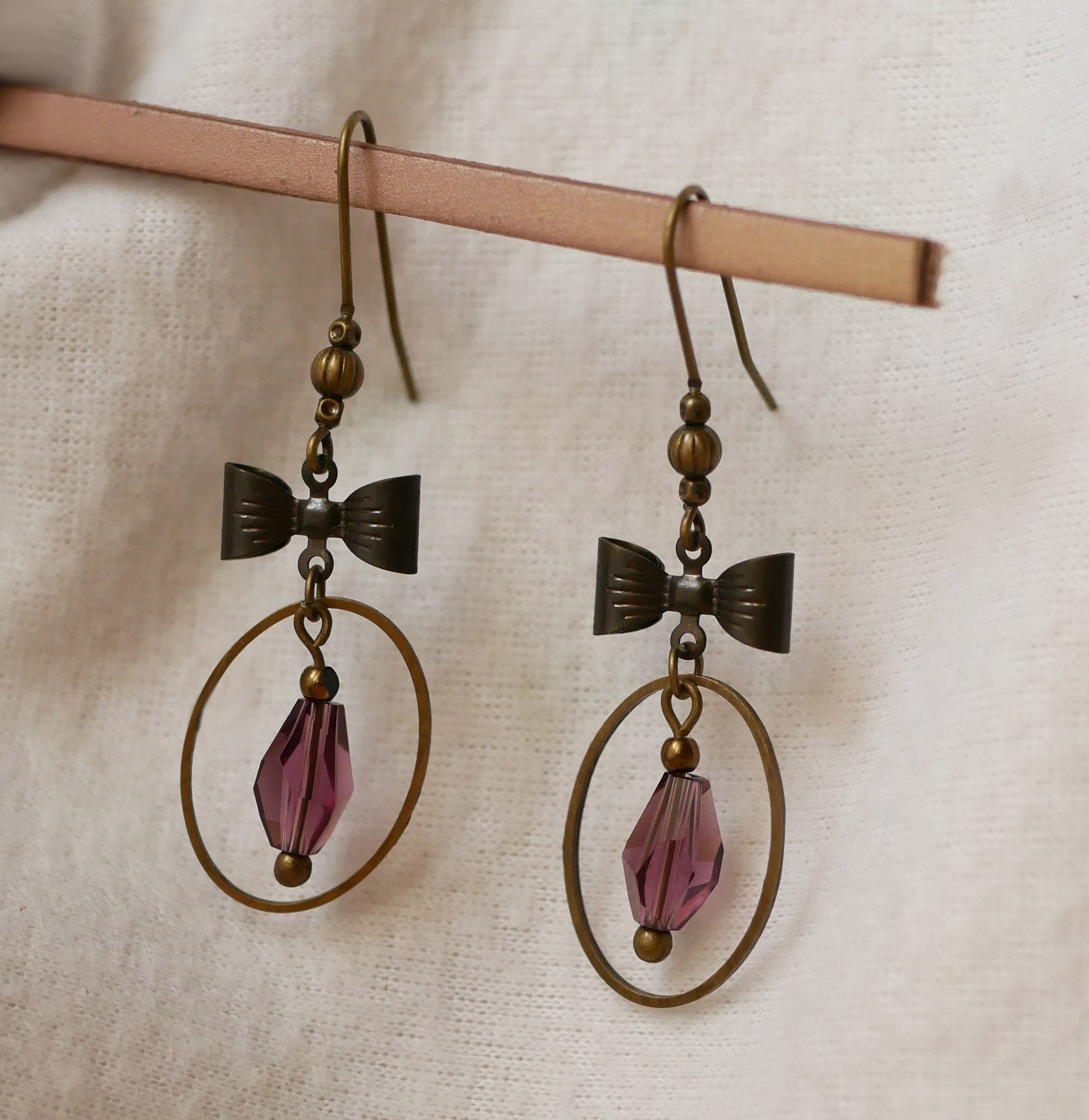 Boucles d'oreilles Hippy chic Amethyste