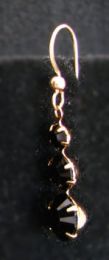 Boucles d'oreilles pendentif strass Noirs