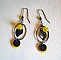 Boucles D'oreilles Perles Jaunes Avec Strass - Longueur 10 Cm, Dormeuses