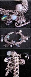 Bracelet argent &agrave; breloques de No&euml;l