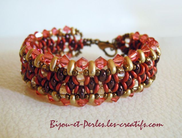 Bracelet O'beady Rouge indien en kit