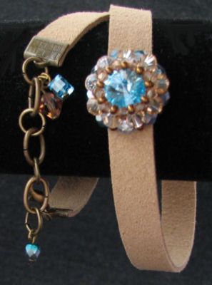 Bracelet Cuir Giraglia Turquoise en kit