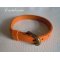 Bracelet cuir simple tour Orange pour montre