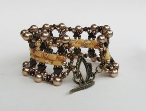Tutoriel bracelet Gizeh en perles Khéops bronze 