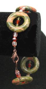 Bracelet Hyacinth Unakite en kit