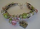 Bracelet Liberty double Vert & rose