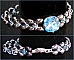 Bracelet Molene h&eacute;matites Aquamarine