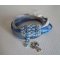 Bracelet Saipan double tour  cuir bleu
