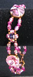 Bracelet Shetland rose am&eacute;thyste