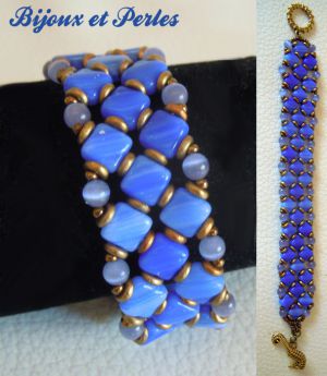 Bracelet Silkade Bleu très bleu en kit