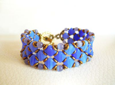 Bracelet Silkade Bleu très bleu en kit