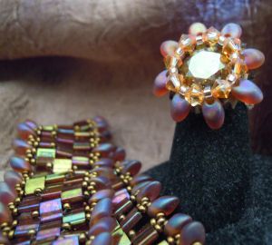 Bracelet Tila Frou-frou Magatama Iris&eacute; en kit